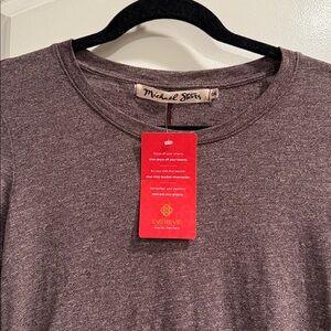 ✨Michael Stars X Evereve Heathered Long Sleeve Top in Dark Plum.✨